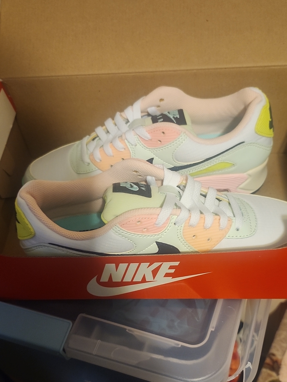 Nike Kids Pastel Mint, Pink & Yellow Sneakers